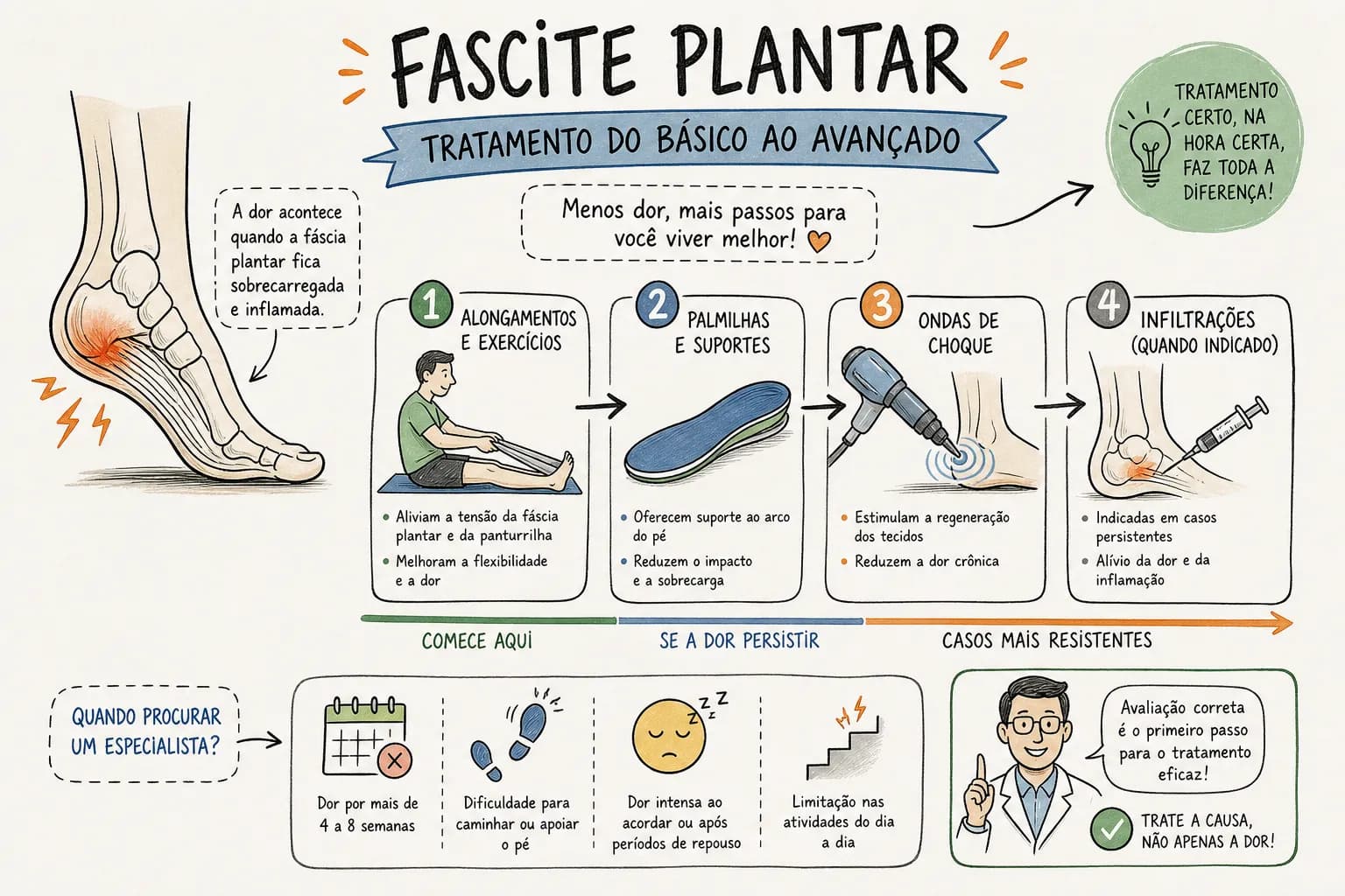 Tratamento para fascite plantar — Dr. Leonardo Wustro, ortopedista em Curitiba